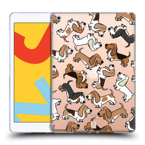 Head Case Designs Basset Hound Dog Breed Patterns 2 Soft Gel Case Compatible with Apple iPad 10.2 2019/2020/2021
