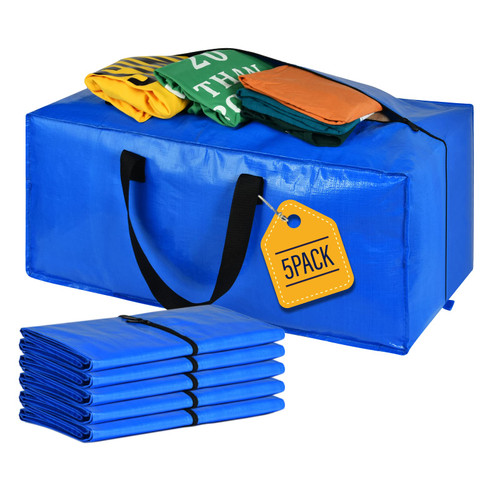 Moving Bags, Large Heavy Duty Moving Boxes for Space Saving Moving Storage, Moving Supplies, Totes for Storage with Backpack Handles Zipper?5 Pack?