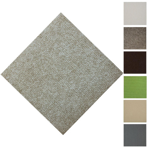 10Pcs Self Adhesive Floor Carpet Tiles Peel and Stick Squares Non-Slip Commercial Residential Splicing Carpet Tile,Easy Install DIY (12" x 12",LightCoffee)