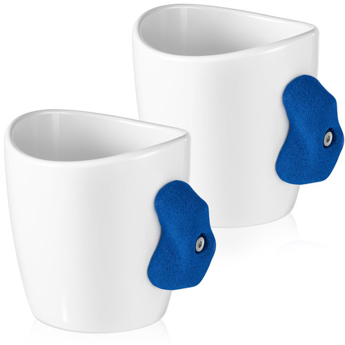 Uiifan 2 Pcs Rock Climbing Mug Rock Climbing Gifts 12 oz Climber Hold Mug with Climber Handle Hold Mountain Climbing Gifts and Accessories Pinch Holder Cup for Coffee Tea (White, Blue) Uiifan 2 Pcs Rock Climbing Mug Rock Climbing Gifts 12 oz Climber Hold Mug with Climber Handle Hold Mountain Climbing Gifts and Accessories Pinch Holder Cup for Coffee Tea (White, Blue)
