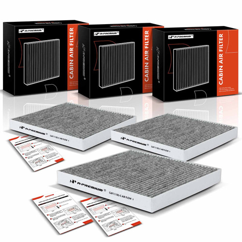 A-Premium 3-PC Cabin Air Filter with Activated Carbon Compatible with Jeep Grand Cherokee 2011-2021, Grand Cherokee WK 2022-2022 & Dodge Durango 2011-2022, Replace# 68079487AA
