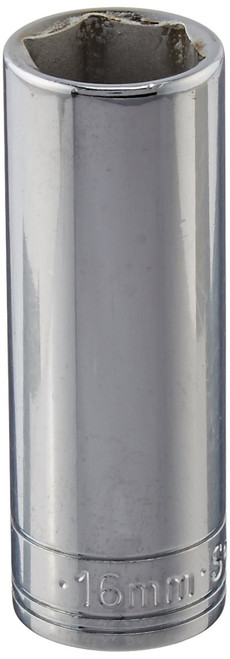 SK Hand Tool 8416 6 Point 16mm Drive Extra Deep Socket, 3/8-Inch, Chrome