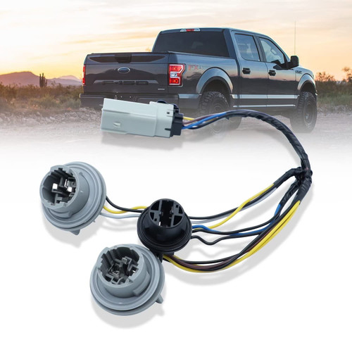 LIDNADY Tail Light Rear Lamp Socket and Wire Assembly Replacement, JL3Z-13412-A, Compatible with Ford Pickup F150 F-150 18-20 2018 2019 2020 (Driver or Passenger Side), W/O Bulb