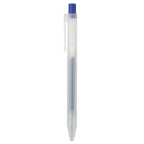 MUJI - 0.5mm Blue Smooth Gel Ink Retractable Ballpoint Pen (10 Pieces)