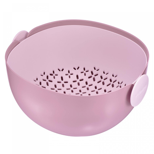 uxcell Colander Bowl Strainers Set, Plastic Kitchen Double Layered Drain Basket Washing Bowl Colander for Soak, Wash, Drain Vegetables and Fruit-Pink uxcell Colander Bowl Strainers Set, Plastic Kitchen Double Layered Drain Basket Washing Bowl Colander for Soak, Wash, Drain Vegetables and Fruit-Pink