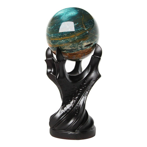 KINO Dragon Claw/Skeleton Claw Crystal Sphere Ball Stand Display Base Holder Resin Figurines Home Decoration for 100mm Big Sphere (Dragon Claw) KINO Dragon Claw/Skeleton Claw Crystal Sphere Ball Stand Display Base Holder Resin Figurines Home Decoration for 100mm Big Sphere (Dragon Claw)