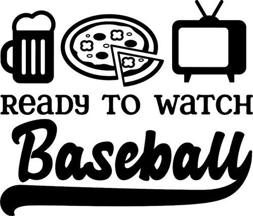 Ready to Watch Baseball Sports to Entertainment Fan Wall Decals for Walls Peel and Stick Wall Art murals Black Medium 18 Inch Ready to Watch Baseball Sports to Entertainment Fan Wall Decals for Walls Peel and Stick Wall Art murals Black Medium 18 Inch