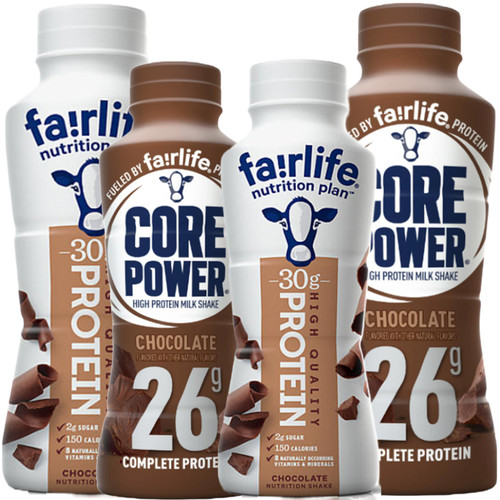 Ready to Drink Fairlife Protein Shakes |Nutrition Plan Protein Shake | Chocolate, Vanilla, Strawberry | Core Power Elite |Fair life Protein Shakes Variety Pack |Plus BETRULIGHT Fridge Decal| 11.5 Fl Oz Each (Sampler Pack of 4)