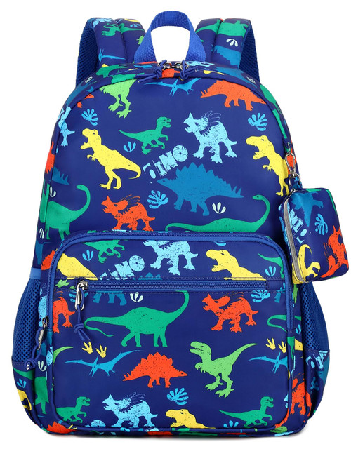 mygreen Dinosaur Backpack for Boys Backpacks for Elementary School Backpack for Kids Backpack Boys 15 inch Backpack for Boys with Coin Purse 5-7 6-8 School Bag 2nd 3rd Grade Blue