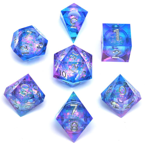Dungeons and Dragons Liquid Core Dice Set D&D, Polyhedron DND Resin dice Set, Used for Role-Playing dice Magic Pathfinder Game DND dice Set (7 Pieces) Dungeons and Dragons Liquid Core Dice Set D&D, Polyhedron DND Resin dice Set, Used for Role-Playing dice Magic Pathfinder Game DND dice Set (7 Pieces)