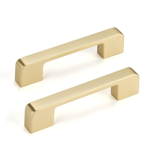 Lepatape 10 Pack 3-3/4in Gold Cabinet Pulls Brushed Brass Cabinet Pulls - Gold Drawer Pulls Gold Cabinet Handles Brass Cabinet Handles Champagne Gold Cabinet Pulls 9901GD96