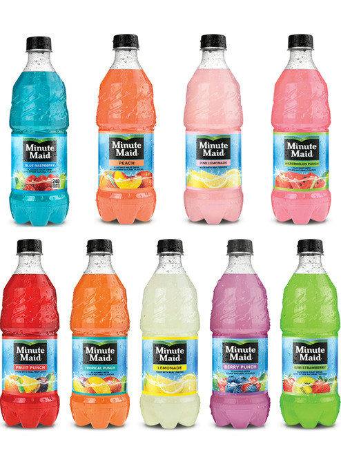 Minute Maid Lemonade And Punch 9 Flavors Variety Pack, Lemonade And Fruit Drinks 20 Oz (Pack of 9)