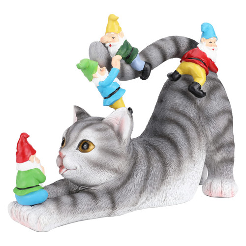 Cat Statue for Garden - Cat Gnome Statue, Resin Garden Figurine Sculptures, Art Decoration for Lawn Yard, Indoor Outdoor Decor Waterproof Cat Statue for Garden - Cat Gnome Statue, Resin Garden Figurine Sculptures, Art Decoration for Lawn Yard, Indoor Outdoor Decor Waterproof