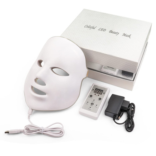 Ezhotyzo 7 in 1 L-e-d Face Mask Light Therapy, L-E-D Light Therapy Machine for Home Use, Beauty Salon and Spa