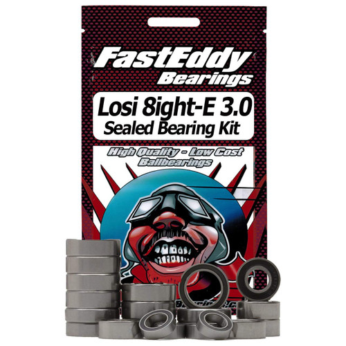FastEddy Bearings Compatible with Team Losi 8ight-E 3.0 Sealed Bearing Kit