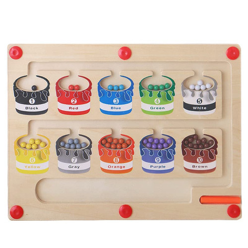 WOOD CITY Magnetic Color and Number Maze, Montessori Magnet Puzzle Game Board for Toddlers, Preschool Learning Activities Toys, Fine Motor Skills Toys for Boys Girls 3+ Year Old (Small) WOOD CITY Magnetic Color and Number Maze, Montessori Magnet Puzzle Game Board for Toddlers, Preschool Learning Activities Toys, Fine Motor Skills Toys for Boys Girls 3+ Year Old (Small)