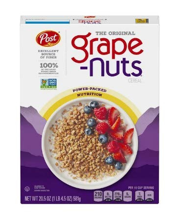 Post Grape-nuts Cereal, 20.5-ounce Boxes the Original (Pack of 4) by Post
