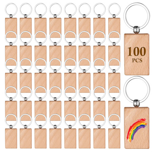 100 Pcs Wooden Keychain Blanks Wood Key Chain Bulk Rectangle Wooden Blank Keychains Voittozege Unfinished Blanks Wood Keychains Blank Wooden Key Tag for DIY Gift Craft Supplies 100 Pcs Wooden Keychain Blanks Wood Key Chain Bulk Rectangle Wooden Blank Keychains Voittozege Unfinished Blanks Wood Keychains Blank Wooden Key Tag for DIY Gift Craft Supplies
