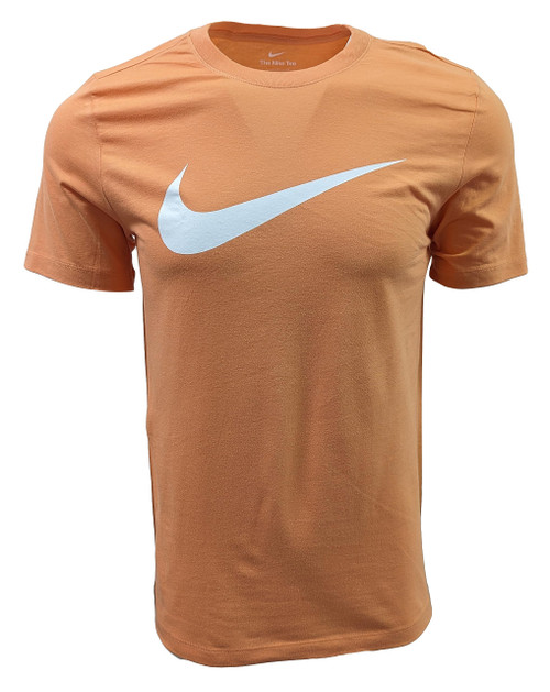 Nike Men's Sportswear Swoosh T-Shirts (Medium, Sunrise Coral/White)