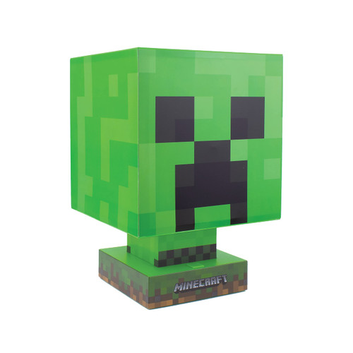 Paladone Minecraft Green Creeper Icon Lamp - Battery Powered, Kids Bedroom Decor, Minecraft Night Light