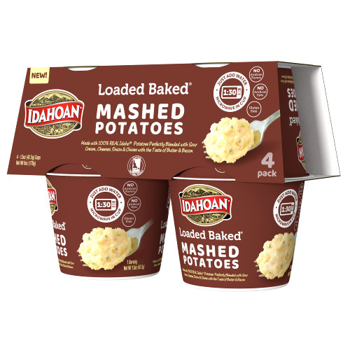 Idahoan Loaded Baked Mashed Potatoes, 1.5 oz Cup (Pack of 24)