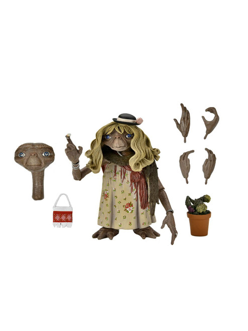 NECA E.T. The Extra Terrestrial: 40th Anniversary Dress-Up E.T. Ultimate 7" Action Figure