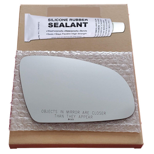 Mirror Glass Replacement + Silicone for 2018-2022 Hyundai Kona Passenger Side (2018 2019 2020 2021 2022 18 19 20 21 22)