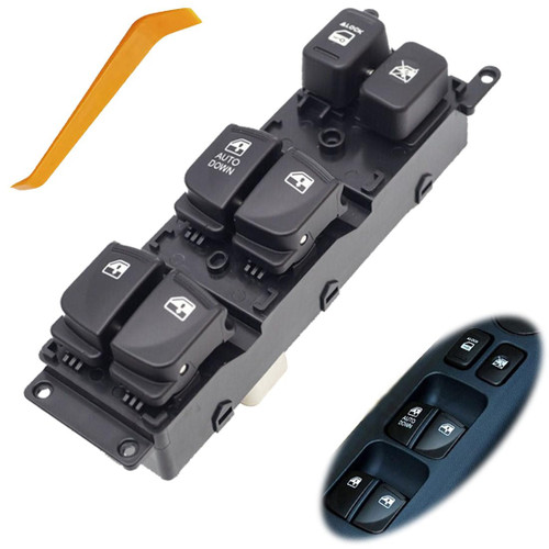 93570-1E110 Front Left Power Control Window Switch Driver Compatible with 2007-2008 Hyundai Accent Replace OE 93570 1E110 Replacement for Driver Side Electric Master Window Switch for Accent 2007-2008
