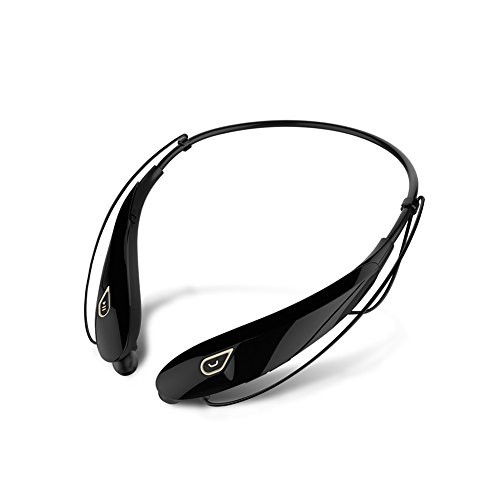 Bluetooth Headphones Sports Neckband Bluetooth Headsets Earbuds Wireless Sweatproof Bluetooth V4.1 Stereo Earphones with Noise Cancelling Reduction Mic for Android Cellphones Black