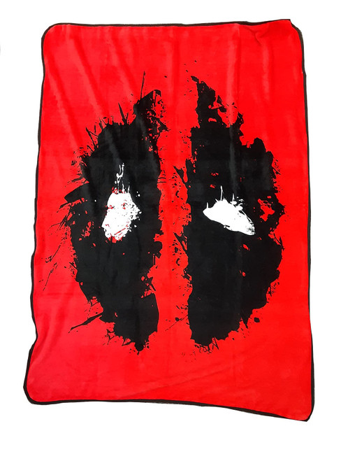 Marvel Deadpool Face Fleece Fleece Softest Throw Blanket| Measures 60 x 45 Inches