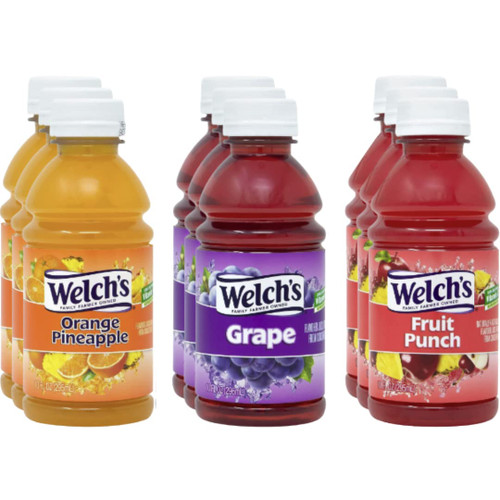 Welch's Fruit Juice Variety Pack - Grape, Fruit Punch, and Orange Pineapple - 10 Fl Oz Bottles - 18 Pack
