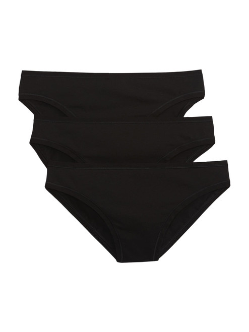 GAP Womens Organic Stretch Cotton Bikini TRUE BLACK MULTI 3 PACK XL