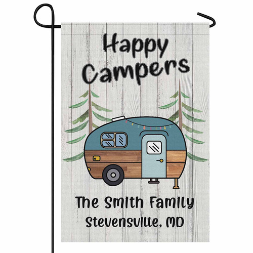 Personalized Camper Camping Garden Flag Happy Campers Rv Flag for Outdoor Yard House Banner Home Lawn Welcome Decoration 12.5" X 18" Double Sided Personalized Camper Camping Garden Flag Happy Campers Rv Flag for Outdoor Yard House Banner Home Lawn Welcome Decoration 12.5" X 18" Double Sided