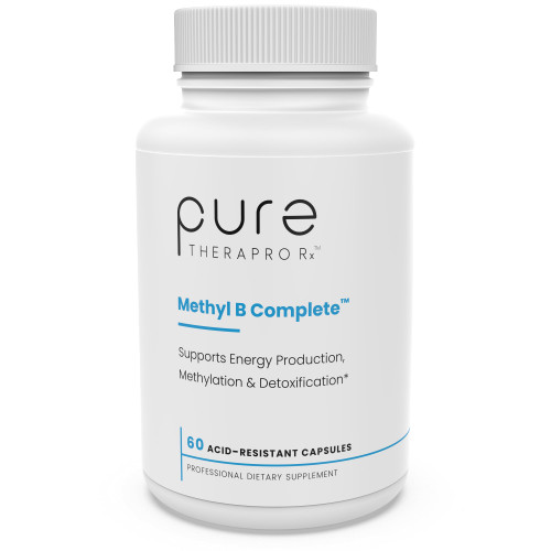 Pure Therapro Rx Methyl B Complete - 60 Vegetable Capsules | Optimal Methylation Support Supplement with Quatrefolic 5-MTHF (active folate), Methylcobalamin (active B12), B2, B6, and TMG | Pharmaceutical Grade