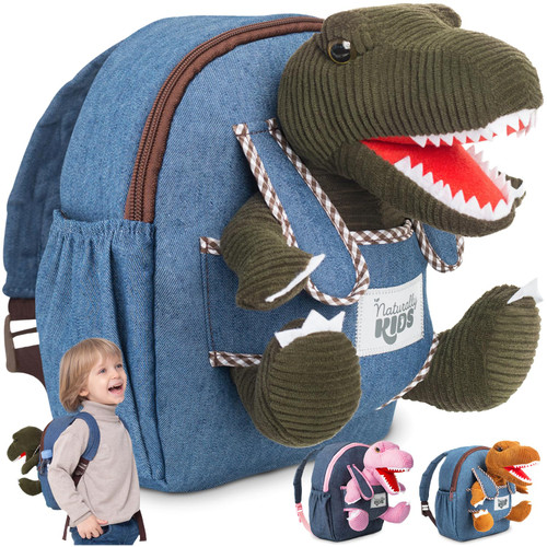 Dinosaur Backpack - Dinosaur Toys for Kids 3-5, Dinosaur Toys for Kids 2-4, Toddler Backpack for Boys 2-4, Gift for 2 Year Old Boy Birthday Gift Ideas, Toddler Gifts for 3 Year Old Boys