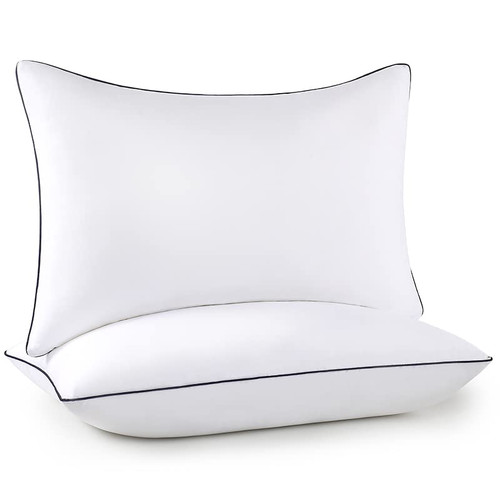 HOOMQING Bed Pillows 2 Pack - King Size Cooling for Sleeping Set of Side Back and Stomach Sleepers, Down Alternative Filling Luxury Soft Supportive Plush (White, King), (Pack 2) HOOMQING Bed Pillows 2 Pack - King Size Cooling for Sleeping Set of Side Back and Stomach Sleepers, Down Alternative Filling Luxury Soft Supportive Plush (White, King), (Pack 2)