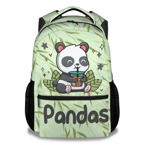 COOPASIA Panda Backpack for Girls Boys, 16 Inch Panda Theme Bookbag with Adjustable Straps, Durable, Lightweight, School Bag with Large Capacity