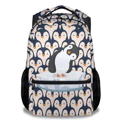 COOPASIA Cute Penguin Backpack, 16 Inch Animal Theme Bookbag with Adjustable Straps, Durable, Lightweight, Large Capacity