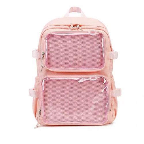 irLocy Kawaii Backpack Cute Ita Bag Large School Pink Ita Backpack for Pin Display Women Girl (Pink)