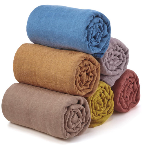 6 Pieces Muslin Swaddle Blankets Breathable Bamboo Cotton Baby Blankets for Boys Colorful Baby Swaddle Receiving Blankets Soft Cotton Newborn Blankets Unisex for Baby Boys and Girls (Mixed Colors)