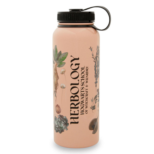 Harry Potter Herbology Floral Stainless Steel Water Bottle With Leak-Resistant Lid | Large Sports Jug | Holds 20 Ounces