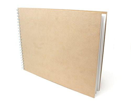 Artway Enviro (Recycled) Wirobound 14" x 11" Sketchbook in Landscape. 70 Sides of 170gsm / 105lb 100% Recycled Cartridge Paper with Natural Hardboard Cover