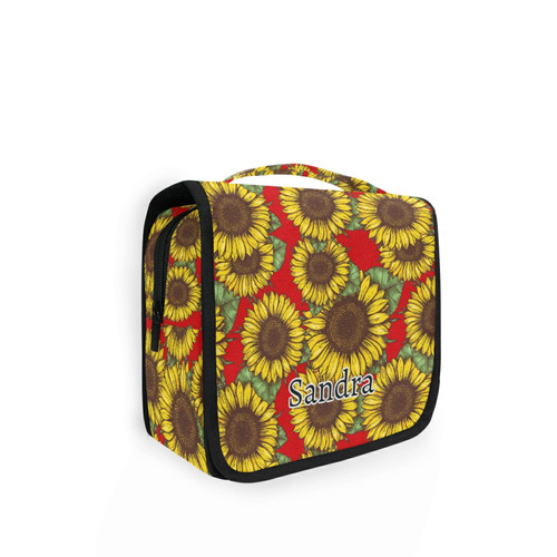 Custom Sunflower Red Travel Hanging Toiletry Bag Personalized Makeup Large Customized Cosmetic Bag Makeup Case Waterproof for Women Men Girls Accessories Custom Sunflower Red Travel Hanging Toiletry Bag Personalized Makeup Large Customized Cosmetic Bag Makeup Case Waterproof for Women Men Girls Accessories