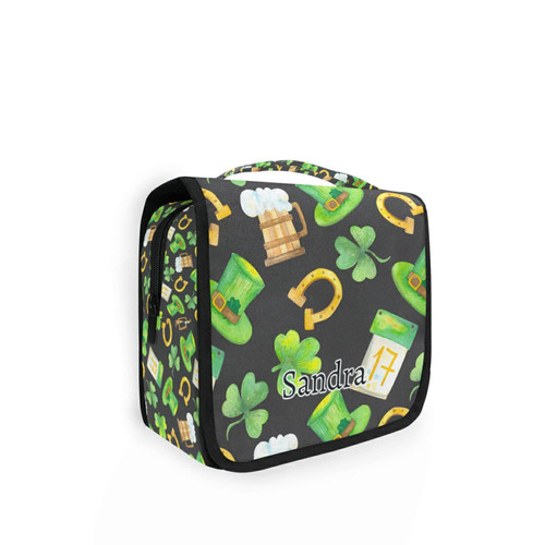 Custom Hat Beer Clover Travel Hanging Toiletry Bag Personalized Makeup Large Customized Cosmetic Bag Makeup Case Waterproof for Men Women Travelling Organizer Custom Hat Beer Clover Travel Hanging Toiletry Bag Personalized Makeup Large Customized Cosmetic Bag Makeup Case Waterproof for Men Women Travelling Organizer