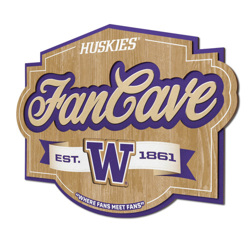 YouTheFan NCAA Washington Huskies Fan Cave Sign