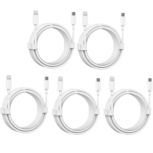 USB C to Lightning Cable [Apple MFi Certified] - 5 Pack 6FT Type C to Lightning Cable Power Delivery Fast Charging iPhone Charger for iPhone 14 13 12 11 Pro Max XR XS X 8 SE