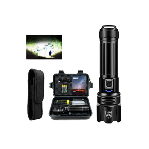 Poslani Flashlights LED High Lumens Rechargeable,Brightest 200000 lumens Flash Light, High Power Tactical Flashlight,Handheld Waterproof Flashlights for Emergency Camping Gift Poslani Flashlights LED High Lumens Rechargeable,Brightest 200000 lumens Flash Light, High Power Tactical Flashlight,Handheld Waterproof Flashlights for Emergency Camping Gift