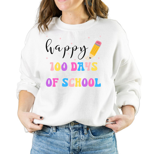 Happy 100 Days of School Sweatshirt, 100th Day Of School Celebration, 100 Day Hoodie, Student Hoodie, Back to School, Gift For Teach,100 Day
