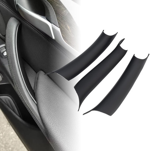 GEATaaT Door Pull Handle Covers Compatible with BMW X5 Series F15/F85 2014-2018, BMW X6 Series F16/F86 2015-2018(3PCS)(Black)