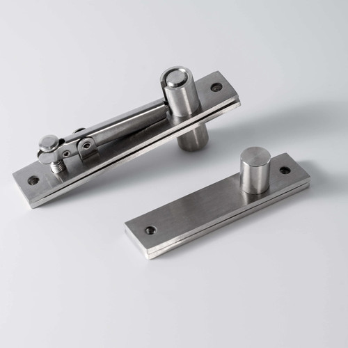 Heavy Duty Pivot Door Hinges - Hidden Door Pivot Hinge System for 360 Degree Rotation Door, Stainless Steel Up Down Shaft Hinges Set